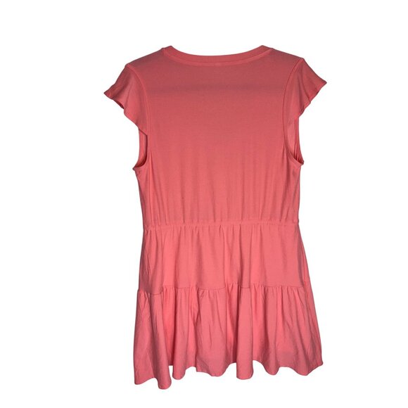Beyond Yoga Featherweight Out & About Ruffle Mini Tier Dress Tier Peach-sz Mediu - Picture 2 of 11